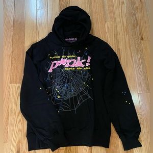 SP5DER WORLDWIDE PINK HOODIE XL